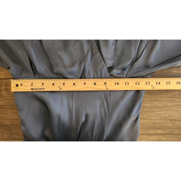 ASTR the Label Womens Kimiko Midi Dress V Neck Slate Blue Size Small NWT - Picture 13 of 14